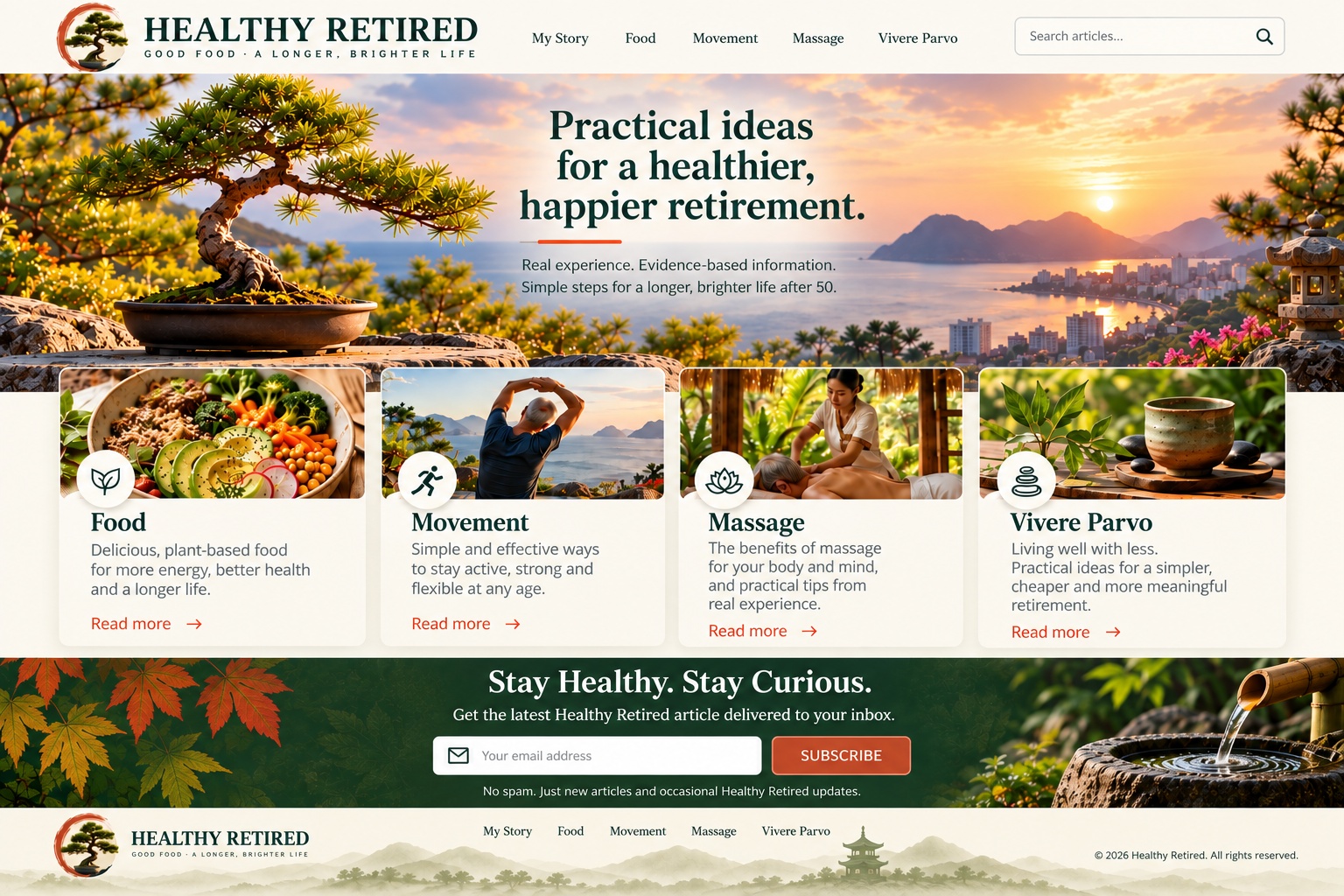 Healthy Retired homepage